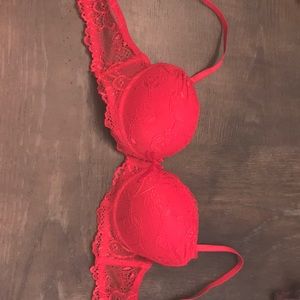 red push up bra